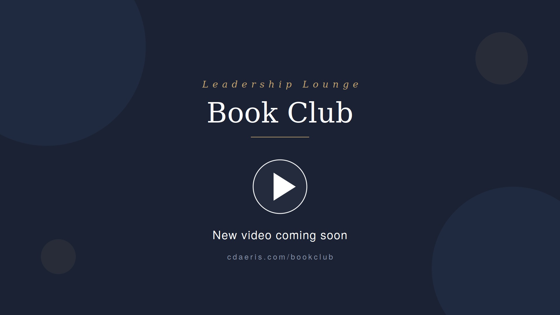Leadership Lounge Book Club Coming Soon Graphic